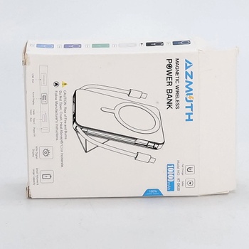 Powerbanka Azmuth pro iPhone s magnetickou ochranou, 10 000 mAh se stojánkem, černá
