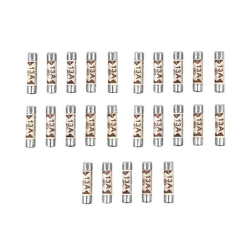 JZK 25 kusov 13 A 240 V BS1362 domáce keramické poistky, zástrčková poistka 6 * 24 mm, pieskom
