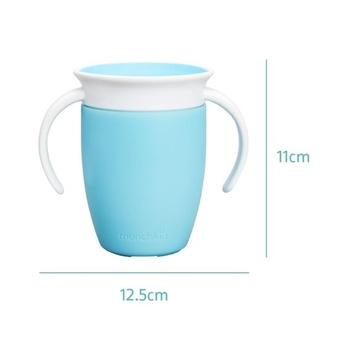 Munchkin 2 balenia Wonder 360 Baby pítka | 207 ml | 6m+ | modrá