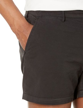 Pánske pohodlné strečové chino kraťasy Amazon Essentials bez skladov, 13 cm plátené, čierne, 36W