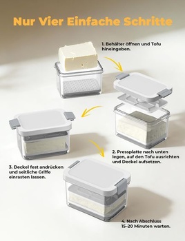 Lis na tofu pre pevné a extra pevné tofu, odkvapkávač na tofu, lis na biele tofu