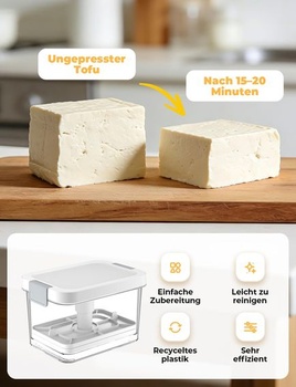 Lis na tofu pre pevné a extra pevné tofu, odkvapkávač na tofu, lis na biele tofu