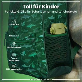 Dětská láhev na pití ion8, nepropustná, 350 ml (12 oz), recyklace zemědělských strojů