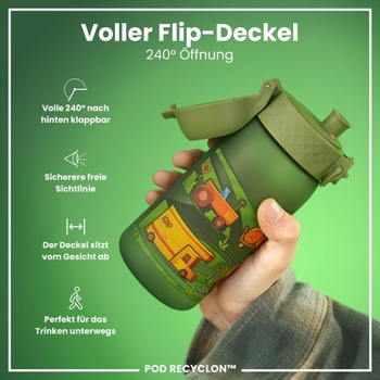 Dětská láhev na pití ion8, nepropustná, 350 ml (12 oz), recyklace zemědělských strojů