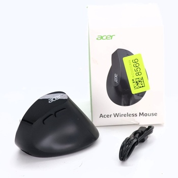 Bezdrôtová myš Acer Ergonomic, dobíjacia vertikálna myš 2,4 GHz s rozlíšením 3 DPI, 6 tlačidiel,