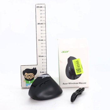 Bezdrôtová myš Acer Ergonomic, dobíjacia vertikálna myš 2,4 GHz s rozlíšením 3 DPI, 6 tlačidiel,