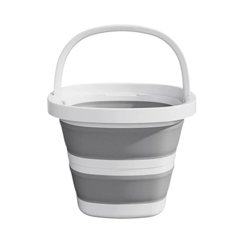 Skládací kbelík, 5 l/10 l, materiál PP+TPR, bílý,…