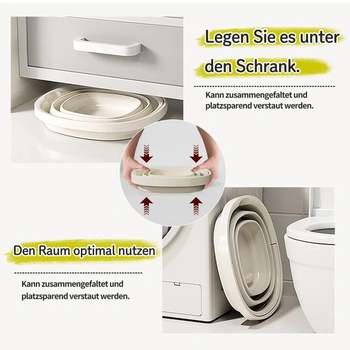 Skládací kbelík, 5 l/10 l, materiál PP+TPR, bílý, prostorově úsporný, skládací (šedý, 5 l) Šedý 5 l