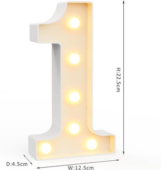 Ledido 35 barev LED číselná lampa osvětlená číslice 30 RGB číslo 30