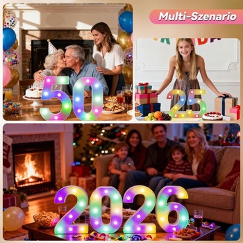Ledido 35 barev LED číselná lampa osvětlená číslice 30 RGB číslo 30
