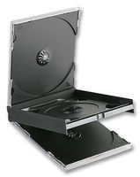 Obal Dragon Trading® na CD/DVD, 4-cestný, 25 mm, pre 4 CD, s čiernou vložkou