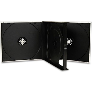 Obal Dragon Trading® na CD/DVD, 4-cestný, 25 mm, pre 4 CD, s čiernou vložkou