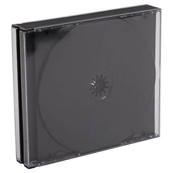 Obal Dragon Trading® na CD/DVD, 4-cestný, 25 mm, pre 4 CD, s čiernou vložkou
