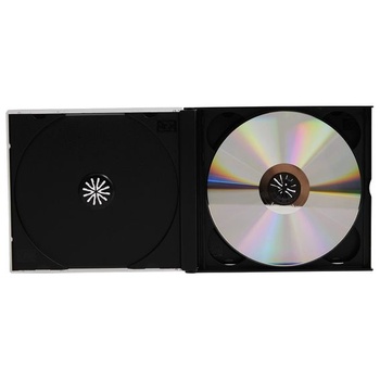 Obal Dragon Trading® na CD/DVD, 4-cestný, 25 mm, pre 4 CD, s čiernou vložkou