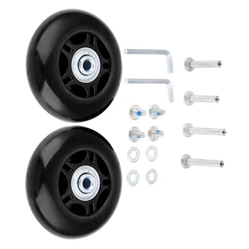 LOTOWELZON 2 náhradní kolečka pro kufry, inline brusle, vnější průměr 94 mm x vnitřní průměr 6 mm x