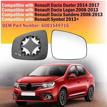 Sklo zrkadla TTCR-II pre Dacia Duster 14-17/Logan Sandero 08-13/Symbol 2013- pravé 2014-2017