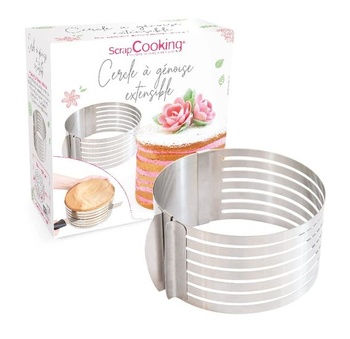 Neznámy SCRAPCOOKING Detský tortový krúžok z roku 1913, piškótový základ, roztiahnuteľný, nerezová