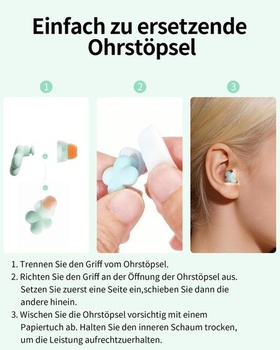 3 páry ušných nástavcov Qufits pre špunty do uší QubitPulse Dream a Bloom na spanie, ultra mäkké ušné