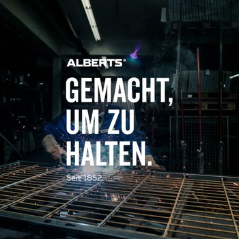 Alberts 855390 Rúrková objímka | Na upevnenie plotových stĺpikov k stenám | Pozinkované, potiahnuté