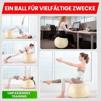 Ultrasport Pilates lopta 55 cm Joga Fitness I Softbal do 300 kg Protišmykový Anti-Burst I Fitball