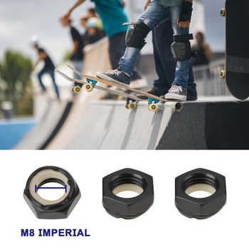 18dielna sada puzdier a truckov pre skateboard M8 Imperial kompatibilná s Bones Hardcore, čierna
