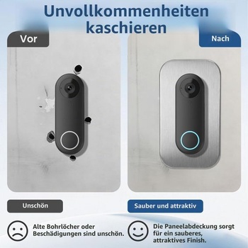 Krycia doska z nerezovej ocele pre Reolink zvonček s PoE - Doska pre Reolink video zvonček WiFi zvonček