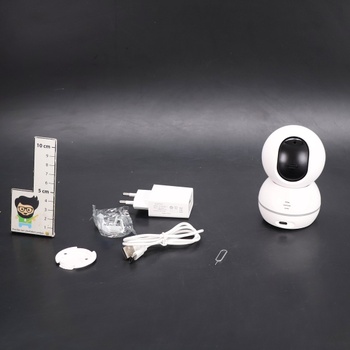 GRIFEMA 360 ° vnútorná WiFi bezpečnostná kamera, 1080P (3MP) s nočným videním 10 m, detekciou