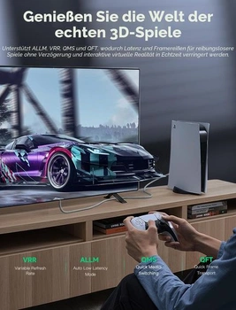 Southlight 10K 8K HDMI 2.1 kabel 1 metr, 48 Gbps ultra vysokorychlostní 1 metr šedý