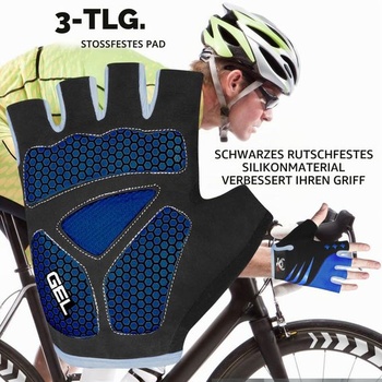 Cyklistické rukavice BEAST RAGE s polprstami pre mužov a ženy, s gelovým polstrovaním, protišmykové,