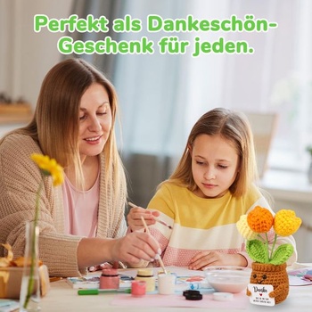 Malý darček s poďakovaním, háčkovaný kvetinový tulipán, pre ženy, priateľov, kolegov, rozlúčku,