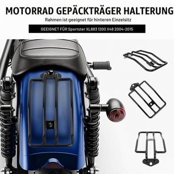 DREAMIZER nosič batožiny pre jedno sedadlo kompatibilný s Harley, chrómovaný nosič zadných