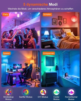 Žiarovka DUSKTEC E27 RGB s diaľkovým ovládaním, 12W 1300LM LED žiarovka, 1 kus