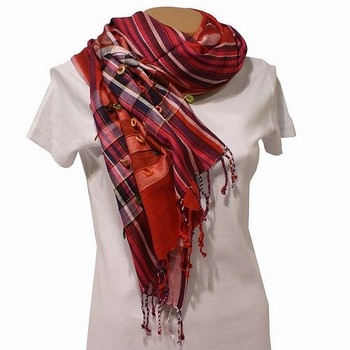 Šatka viskóza 200cm x 70cm pruhy multicolor D