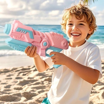 Vodná pištoľ Pink 650cc – Veľká vodná pištoľ pre deti i dospelých, dosah 8–10 m, striekačka na vodu