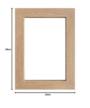 VUVUZULA fotorámiky 15x20cm drevené rámy sada 3 dubových fotorámikov MDF rámy prírodné béžové