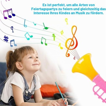 25 miniatúrnych plastových trúbok, vuvuzela pre deti