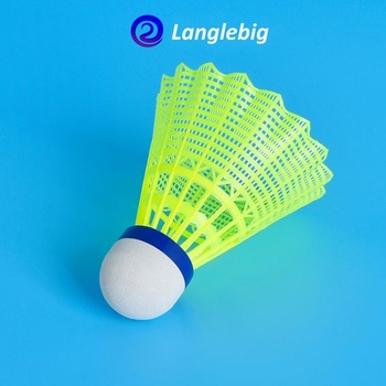 Badmintonové loptičky WHiZZ, odolné košíčky, penová/prírodná korková hlava, 12x žlté