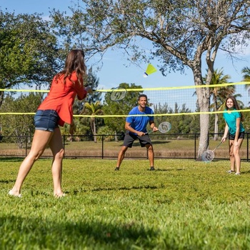 Badmintonové loptičky WHiZZ, odolné košíčky, penová/prírodná korková hlava, 12x žlté