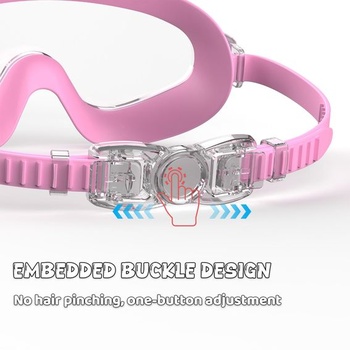 Plavecké okuliare HD pre deti 6-14 rokov, unisex, s ochranou proti zahmlievaniu a UV žiareniu