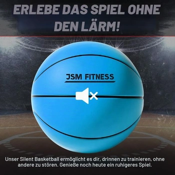 Tichá basketbalová lopta veľkosť 3 – bezvzduchová lopta na vnútorné použitie 18 cm