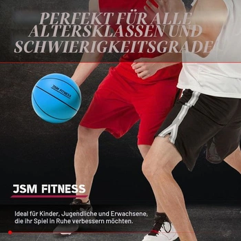 Tichá basketbalová lopta veľkosť 3 – bezvzduchová lopta na vnútorné použitie 18 cm