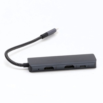 Adaptér USB-C s duálnym HDMI, dokovacia stanica Newmight 4 v 1 s USB-C pre dva monitory, vybavená 2