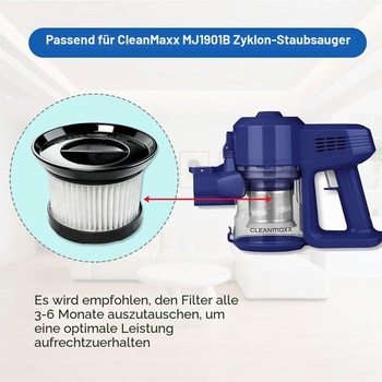 Sada 4 náhradných filtrov Ytaland pre cyklónový vysávač CleanMaxx MJ1901B, umývateľný HEPA filter,