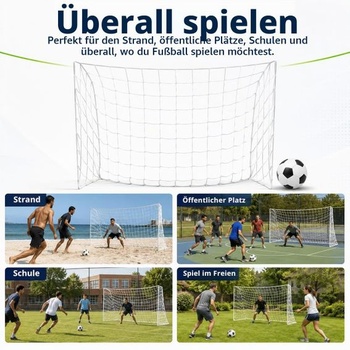 Sieť na futbal Hominas v bielej farbe