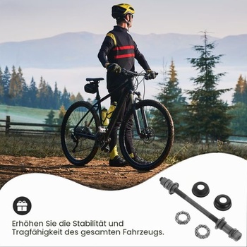 1 sada robustnej zadnej nápravy bicykla vyrobená z titánovej zliatiny, vysoko pevná zadná náprava