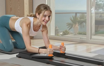 Cvičebný reformer MR-2494B1, odpor 6,8 kg, čierny