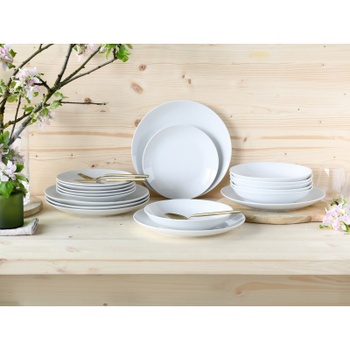 18dielna jedálenská súprava 20341 Luna White, porcelán, biela