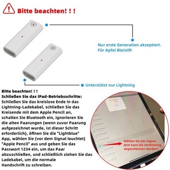 Adaptér Lightning na pero 1. generácie pre Apple (2 ks) pre nabíjací kábel pre iPhone, nabíjačka