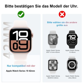 Balenie 6 ochranných puzdier s ochranou obrazovky kompatibilné s Apple Watch Series 10 42 mm,