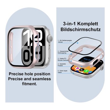 Balenie 6 ochranných puzdier s ochranou obrazovky kompatibilné s Apple Watch Series 10 42 mm,